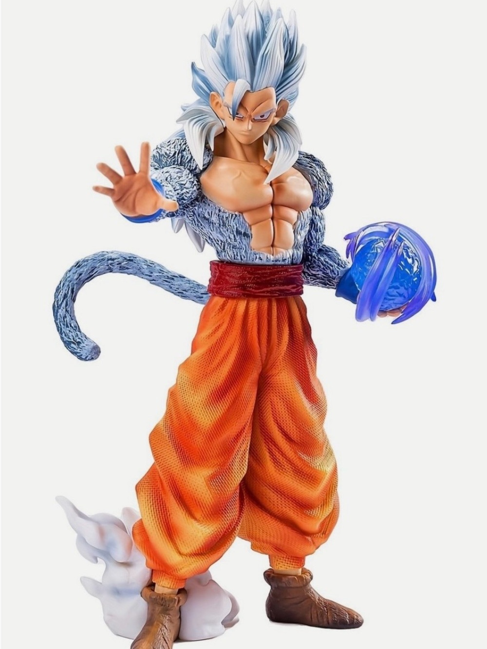 Make me an offer! Blue-Haired Saiyan Action Figure with Orange Pants
